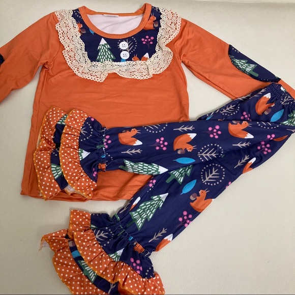 Christmas Cute Tree Ruffle pants set - Picture 7 of 7